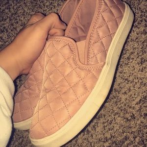 cute blush pink slip on.